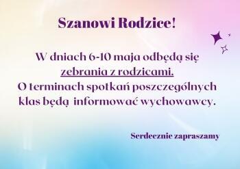Szanowni Rodzice!